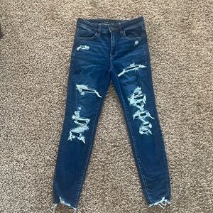 American Eagle next level stretch high rise jeggings, size 6 short, like new.